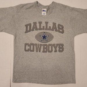 Vintage NFL Pro Player Dallas Cowboys Tee Grey Size Large